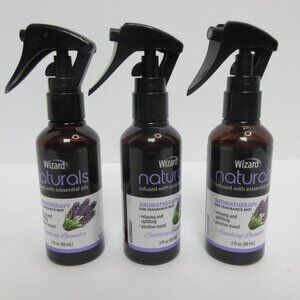 Wizard Naturals- Soothing Lavender Aromatherapy Room Spray-Lot of 3, 3oz Bottles